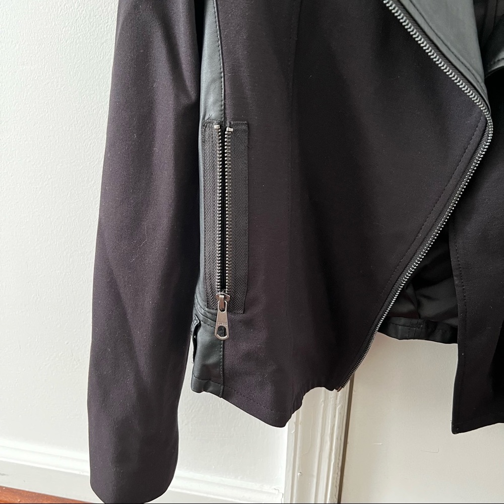 Guess black moto jacket with faux leather - Picture 4 of 13